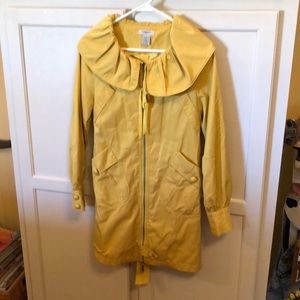 VERTIGO PARIS Mustard Yellow Rain Coat Size Small